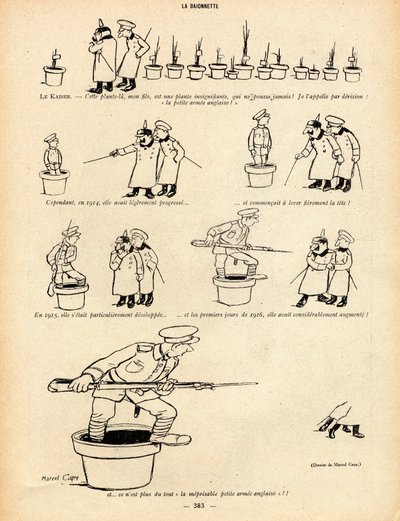 La Baionnette, Satirical in B & W by Marcel Amable O.L. Capy