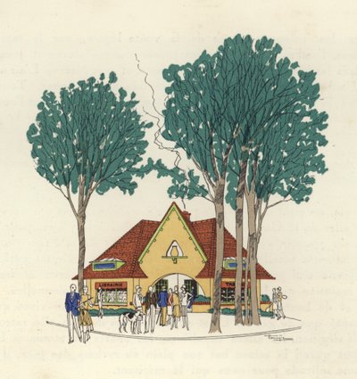 Librairie and Tabac at Le Touquet by Marcel Jacques Hemjik