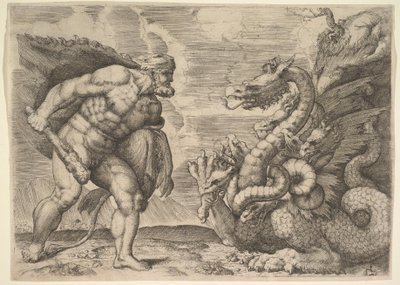 Hercules and the Hydra of Lerna by Marco Angolo del Moro