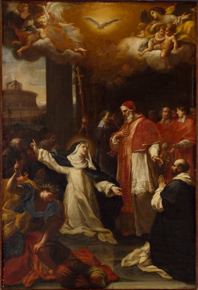 Saint Catherine Imploring Pope Gregory XI to Return from Avignon to Rome by Marco Benefial