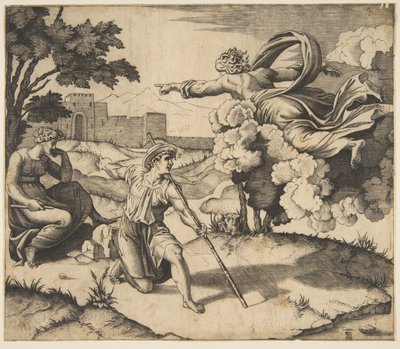 God appearing to Isaac, ca. 1515-27 by Marco Dente