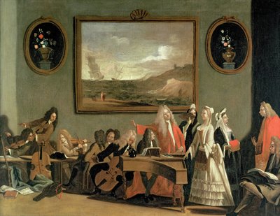 Rehearsal of an Opera, Said to be Pyrrhus and Demetrius, Held in the Practice Room at Haymarket Theatre by Marco Ricci