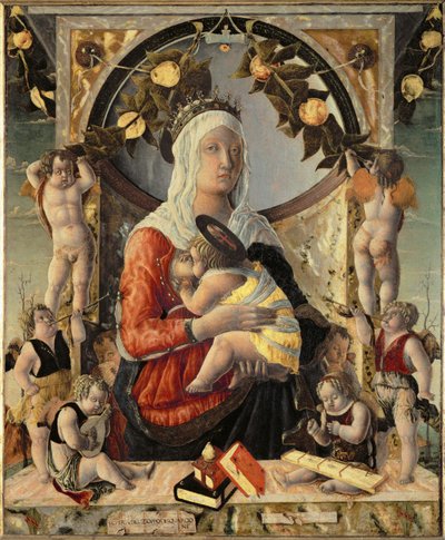 Madonna and Child Surrounded by Eight Angels by Marco Zoppo