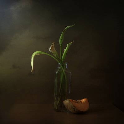 Wilted Lilies and Melon by Margaret Halaby