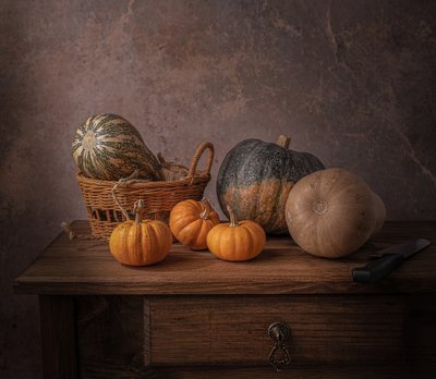 Autumn Harvest Pumpkins by Margareth Perfoncio