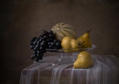 Dark Fruit Still Life by Margareth Perfoncio