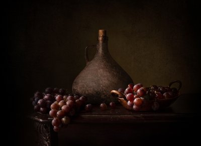 Dark Grapes Still Life by Margareth Perfoncio
