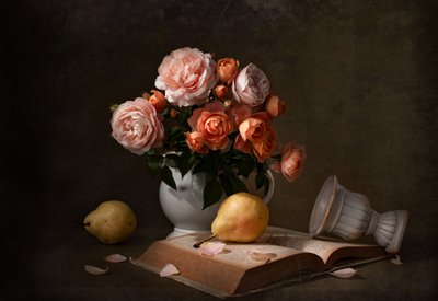 Elegant Roses and Pears by Margareth Perfoncio