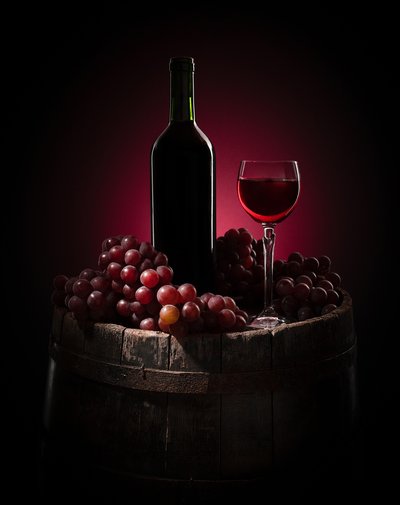 Elegant Wine Still Life by Margareth Perfoncio