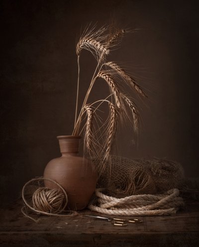 Golden Wheat Still Life by Margareth Perfoncio