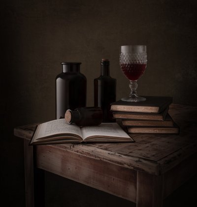 Old World Study Table by Margareth Perfoncio