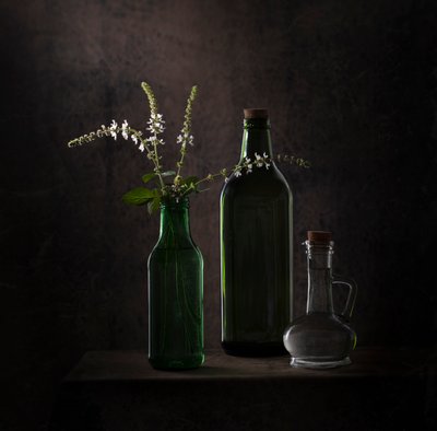 Quiet Green Bottles by Margareth Perfoncio