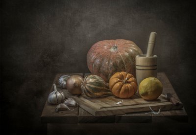 Rustic Autumn Harvest Still Life by Margareth Perfoncio