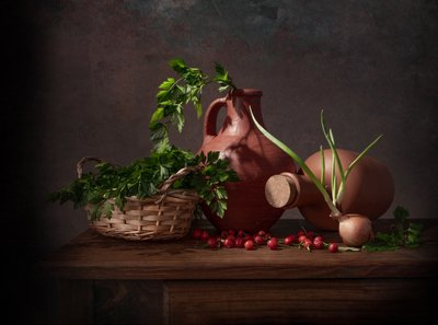 Rustic Kitchen Still Life by Margareth Perfoncio