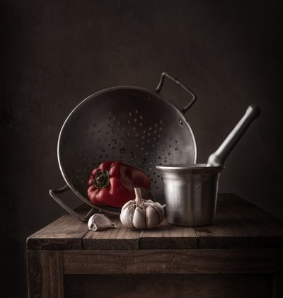 Rustic Kitchen Still Life by Margareth Perfoncio