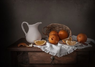 Rustic Orange Still Life by Margareth Perfoncio