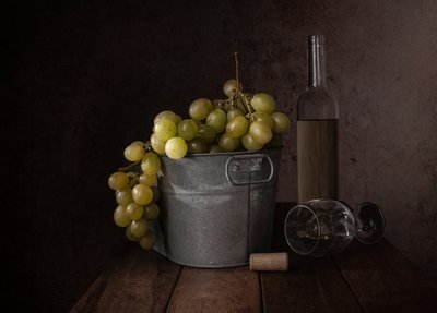 Rustic Wine Still Life by Margareth Perfoncio