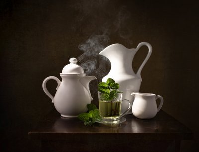 Steaming Mint Tea by Margareth Perfoncio