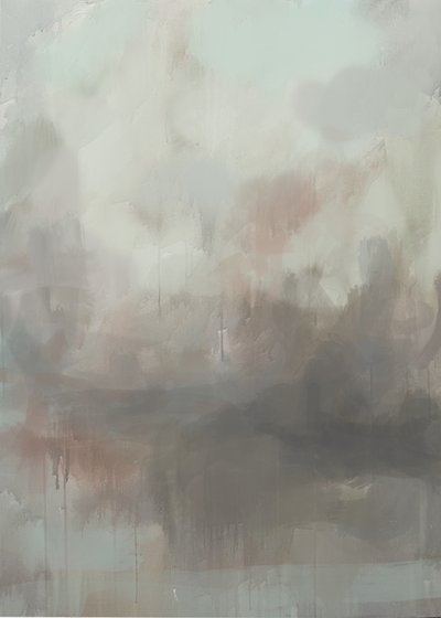 Ethereal Neutral Abstract by Maria Borglund