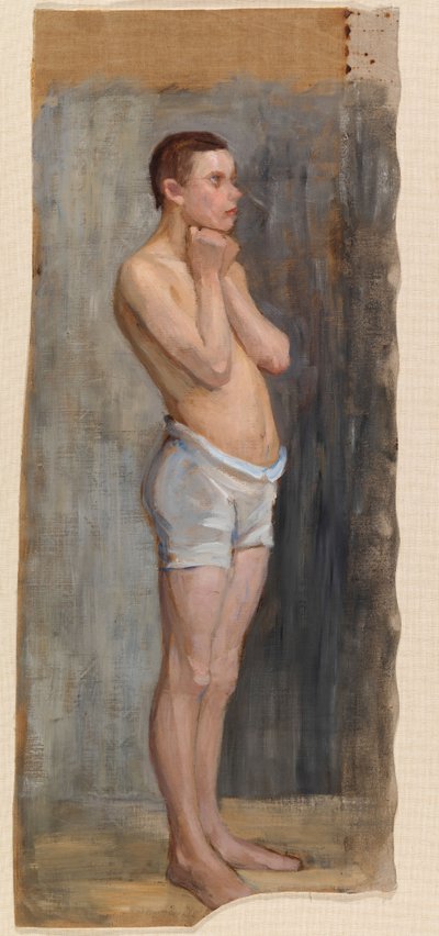 Nude Study, Standing Boy by Maria Wiik