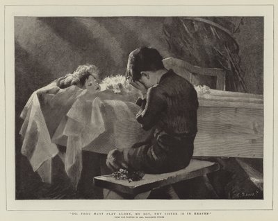 Go, Thou Must Play Alone, My Boy, Thy Sister is in Heaven by Marianne Stokes