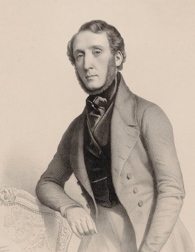 Portrait of Pianist and Composer George Alexander Osborne by Marie Alexandre Menut Alophe