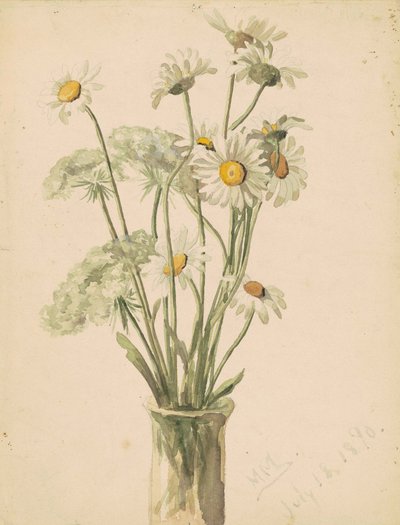 Daisies and Queen Anns Lace in a Vase by Marietta Minnegerode Andrews