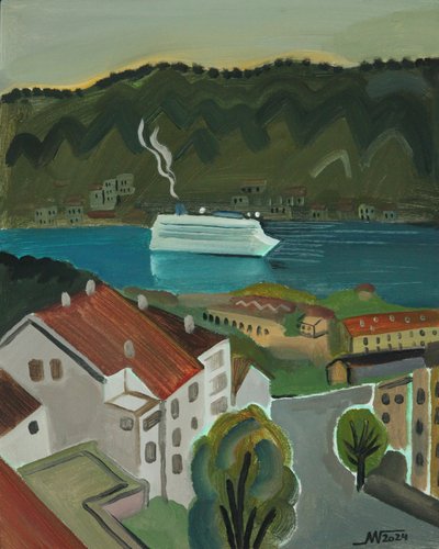 Coastal Harbor Cruise Ship by Marina Gorkaeva