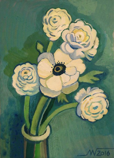 Fresh White Flowers by Marina Gorkaeva