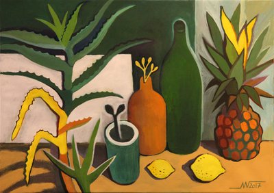 Modern Tropical Still Life by Marina Gorkaeva