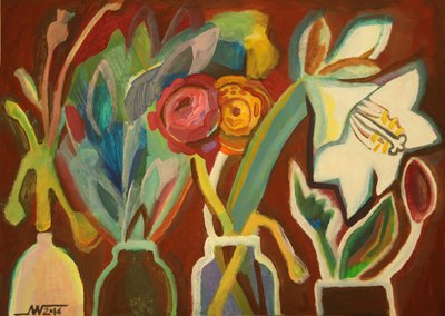 Vibrant Abstract Flowers by Marina Gorkaeva