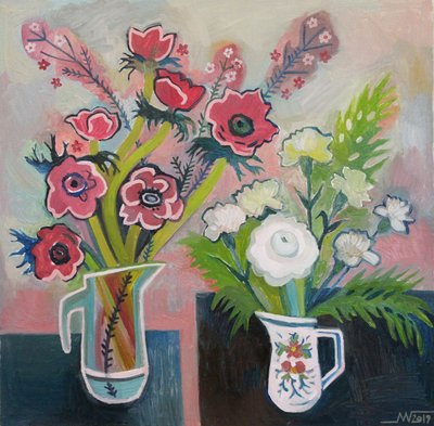 Vibrant Pitchers of Flowers by Marina Gorkaeva