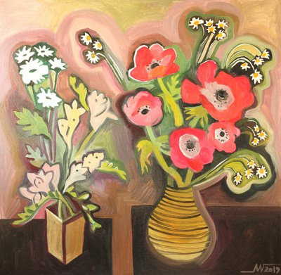 Vibrant Still Life Flowers by Marina Gorkaeva