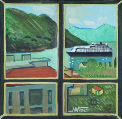 Window View Cruise Ship by Marina Gorkaeva