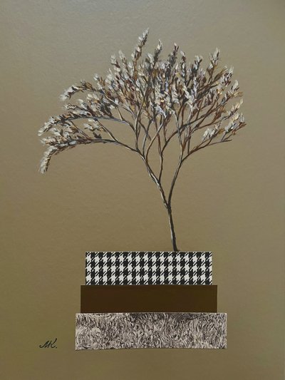 Modern Houndstooth Floral by Marina Kozyr