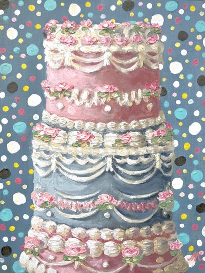 Pastel Rose Cake by Marina Kozyr