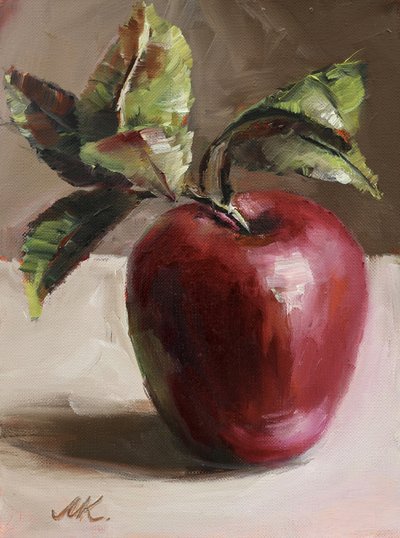 Vibrant Red Apple by Marina Kozyr
