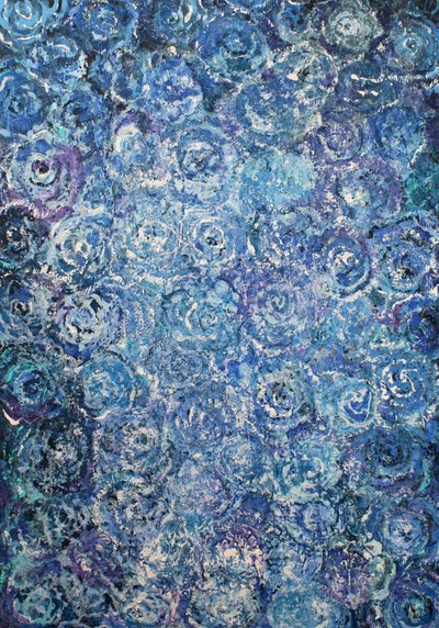 Abstract Blue Roses by Marina Nelson