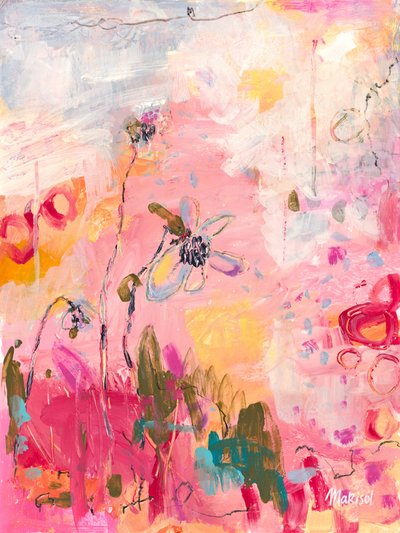 Vibrant Pink Garden by Marisol Evora