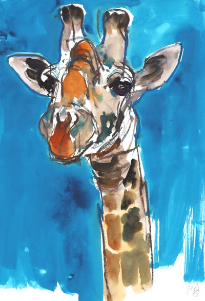 Blue Sky Giraffe by Mark Adlington