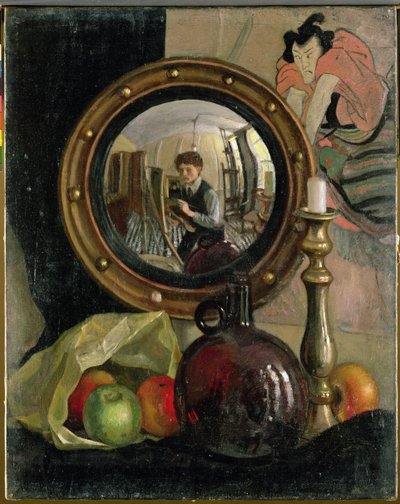 Still Life with Self Portrait by Mark Gertler