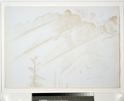 Mountain Landscape with Clouds and Trees by Marsden Hartley