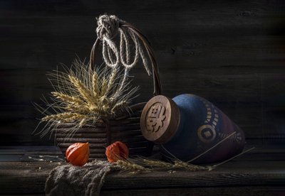 Rustic Autumn Still Life by Marsha Ma