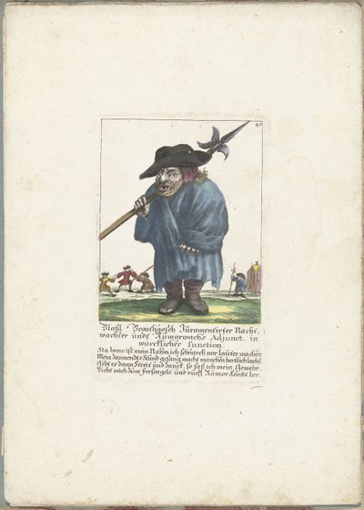 The Dwarf Blaßl Broatgosch, ca. 1710 (Il Callotto Resurrected or Newly Arranged Dwarf Cabinet) by Martin Engelbrecht (attributed to)