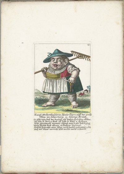 The Dwarf Margl Woltzenthoulerin, ca. 1710 by Martin Engelbrecht (attributed to)