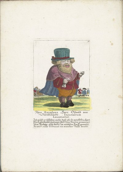 The Dwarf Oswald von Stroblbardt, ca. 1710 by Martin Engelbrecht (attributed to)