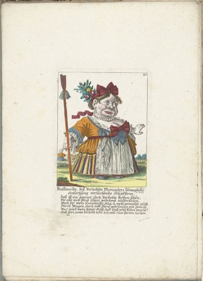 The dwarf Ruffanella as shepherdess, ca. 1710 by Martin Engelbrecht (attributed to)