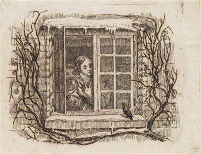 Illustration for "Fifty Fables for Children" by Hey by Martinus Rørbye