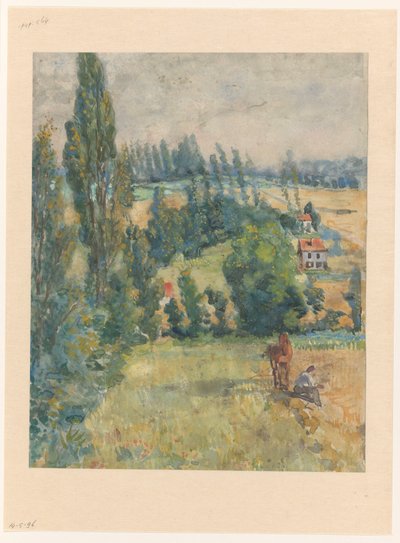 Landscape with Resting Farmer by a Horse by Martinus van Andringa