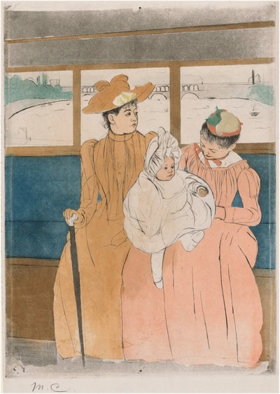 In the Omnibus by Mary Cassatt